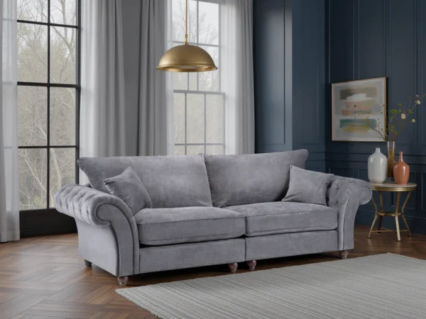 Windsor Fullback Sofa Grey 4 Seater