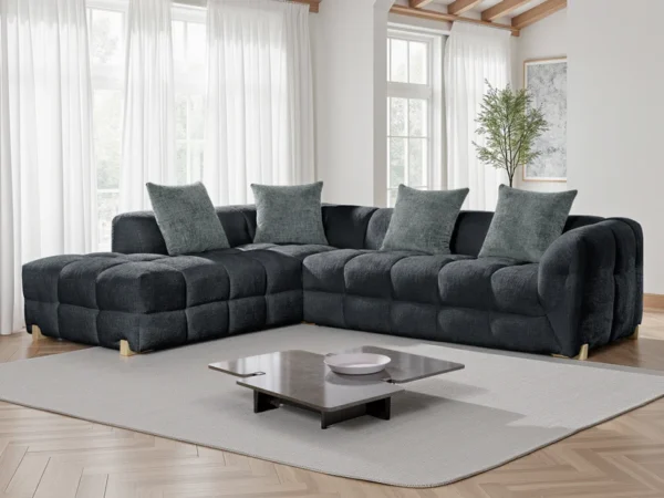 Genoa Sofa Charcoal Left Hand