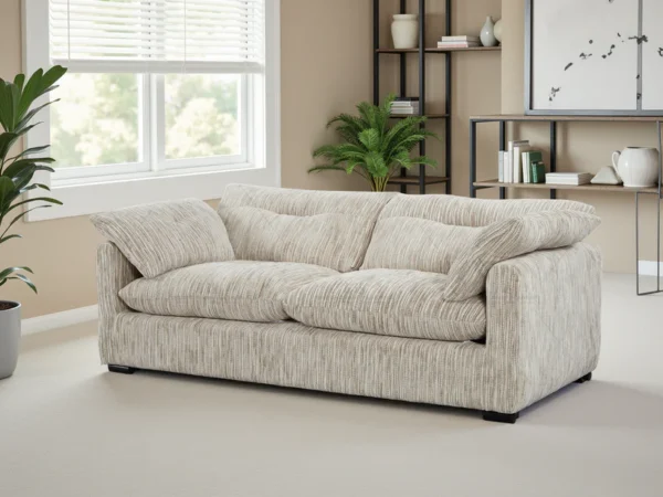 Quetta Sofa Grey/Silver 3 Seater