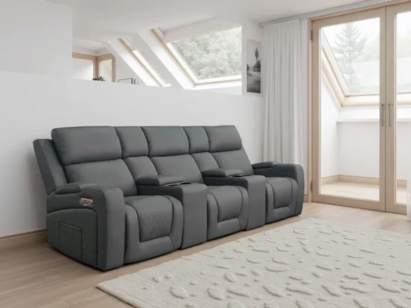 Florence Cinema Sofa Grey 3 Seater