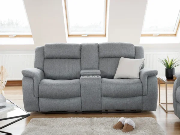 Linden Electric Recliner Sofa Grey 2 Seater
