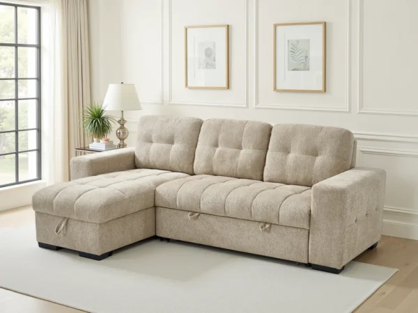 Palermo Universal Corner Sofabed Beige