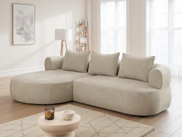 Ferro Beige Left Hand Corner Sofa