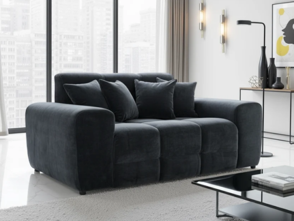Jacob Sofa Black 2 Seater