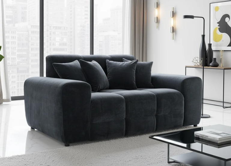 Jacob Sofa Black 2 Seater